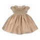 Diana Special Occasion Dress Champagne Silk with Gypsophila Hand Smocking Diana Special Occasion Dress Champagne Silk with Gypsophila Hand Smocking