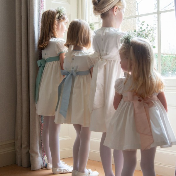 Diana Special Occasion Dress with Seashell Hand Smocking Diana Special Occasion Dress with Seashell Hand Smocking