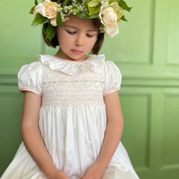 Diana Special Occasion Dress with Seashell Hand Smocking Diana Special Occasion Dress with Seashell Hand Smocking
