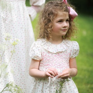 Katherine Johnson Dress Rosebud Plumetti with Vintage Rose Hand Smocking Katherine Johnson Dress Rosebud Plumetti with Vintage Rose Hand Smocking