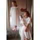 Nightingale Girl's Dress Forget Me Not Plumetti with Delphinium Hand Smocking