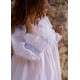 Bessie Coleman Women's Dress Moonstone Cotton with Cornflower Hand Smocking Bessie Coleman Women's Dress Moonstone Cotton with Cornflower Hand Smocking