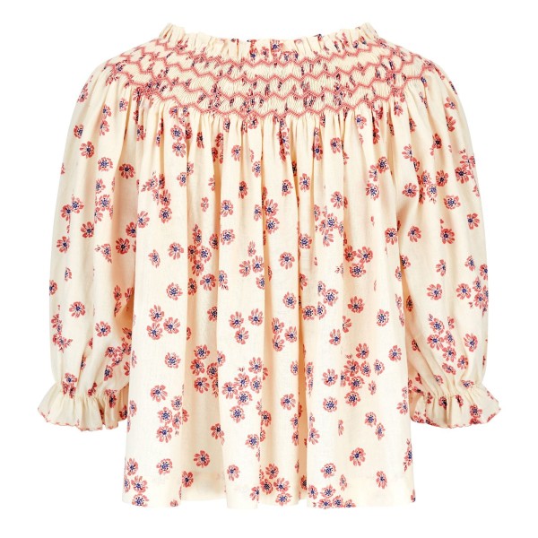 Cleopatra Blouse Painted Petals with Blush Hand Smocking Edition 38 Cleopatra Blouse Painted Petals with Blush Hand Smocking Edition 38