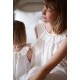 Memo Press x Smock London Women's Alice Dress Moonstone with Yellow Rose Hand Smocking Memo Press x Smock London Women's Alice Dress Moonstone with Yellow Rose Hand Smocking