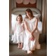 Memo Press x Smock London Women's Alice Dress Moonstone with Yellow Rose Hand Smocking Memo Press x Smock London Women's Alice Dress Moonstone with Yellow Rose Hand Smocking
