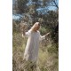 Nightingale Women's Dress Cloud Puff Plumetti with Ivory Hand Smocking