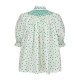 Scholl Blouse Frog Polka cotton with Jade Hand Smocking Edition 59 Scholl Blouse Frog Polka cotton with Jade Hand Smocking Edition 59