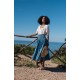 Sullivan Women's Skirt Chambray with Swedish Blue Hand Smocking Sullivan Women's Skirt Chambray with Swedish Blue Hand Smocking