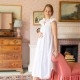 Mother Teresa Women's Nursing & Maternity Dress with Mermaid Tail Oyster Hand Smocking Mother Teresa Women's Nursing & Maternity Dress with Mermaid Tail Oyster Hand Smocking